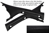 BLACK STITCH WINDSCREEN A PILLAR LEATHER COVERS FITS NISSAN NAVARA D40 05-13