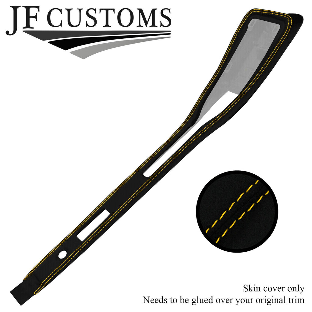 YELLOW STITCH SUEDE TOP CENTRE CONSOLE TRIM SKIN COVER FITS LOTUS EVORA 09-18