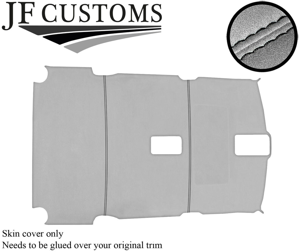 BLACK STITCH ROOF HEADLINING LIGHT GREY LUXE COVER FOR RANGE VOGUE L322 02-10