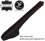 RED STITCH REAL SUEDE HANDBRAKE GAITER COVER FITS SAAB 900 CLASSIC CUSTOM NEW