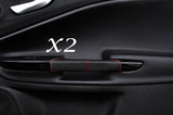 RED STITCH FITS  ALFA ROMEO GIULIETTA 10-13+ 2X FRONT DOOR HANDLE LTHR COVERS