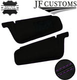 PURPLE CROSS STITCH 2X SUN VISOR COVERS FOR NISSAN SKYLINE R33 GTR GT-T 93-98
