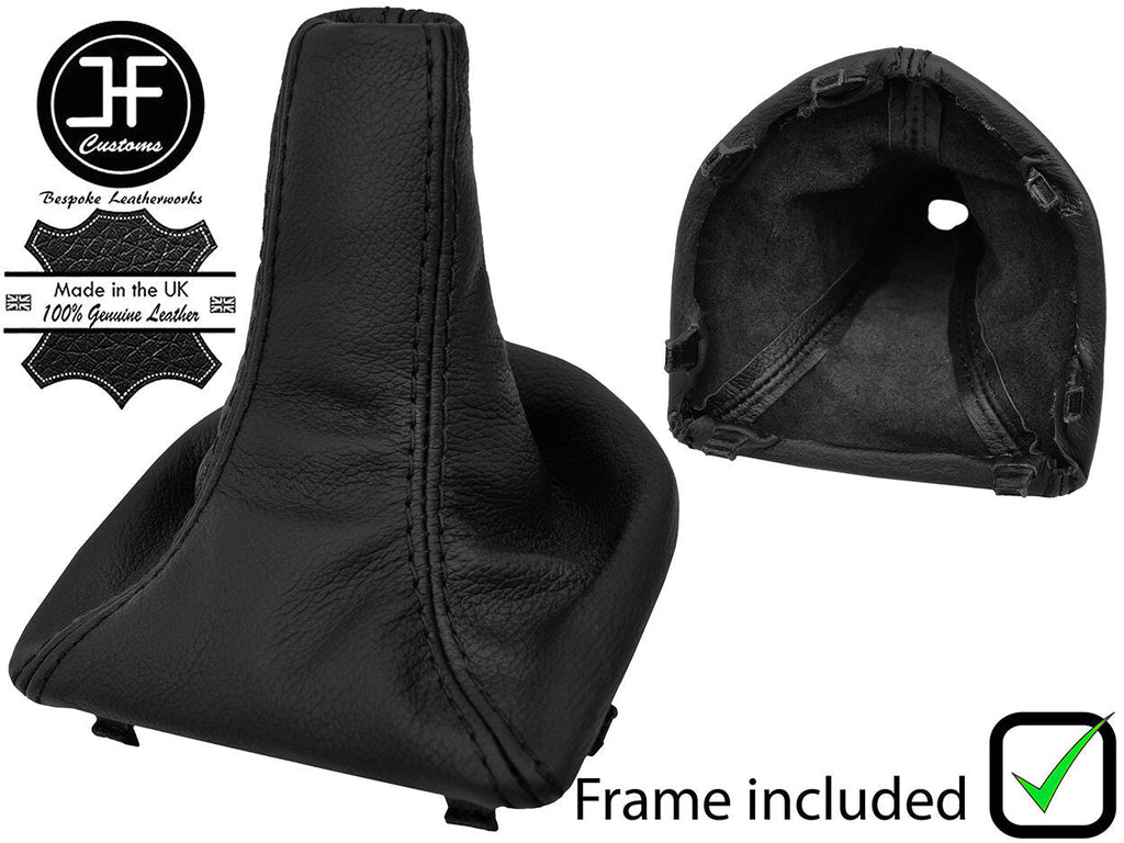 BLACK STITCH LEATHER MANUAL GEAR GAITER+PLASTIC FRAME FITS FORD RANGER 12-18