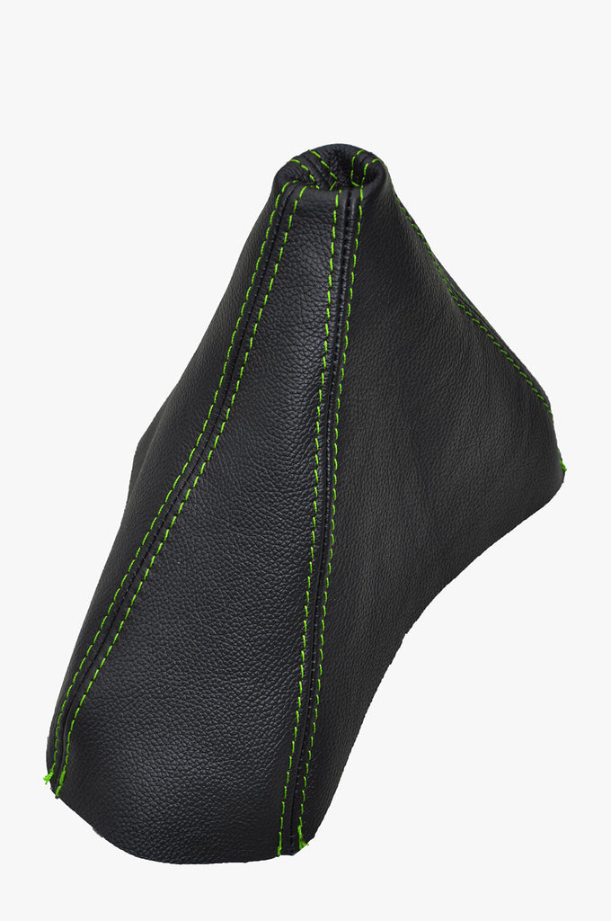 GREEN STITCH LEATHER MANUAL GEAR GAITER FITS FORD TRANSIT MK8 2014+ CUSTOM NEW
