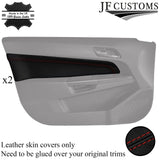 D RED STITCH 2X DOOR CARD TRIM LEATHER COVER FOR VAUXHALL OPEL ASTRA H MK5 3DR