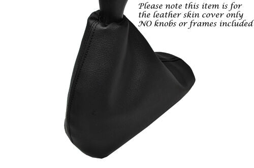 BLACK  STITCH LEATHER GEAR  GAITER FITS OVER RUBBER FITS AIXAM 500 97-05