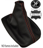 RED STITCH FITS VW GOLF Mk4 1998-2003 5 & 6 SPEED BLACK LEATHER GEAR GAITOR