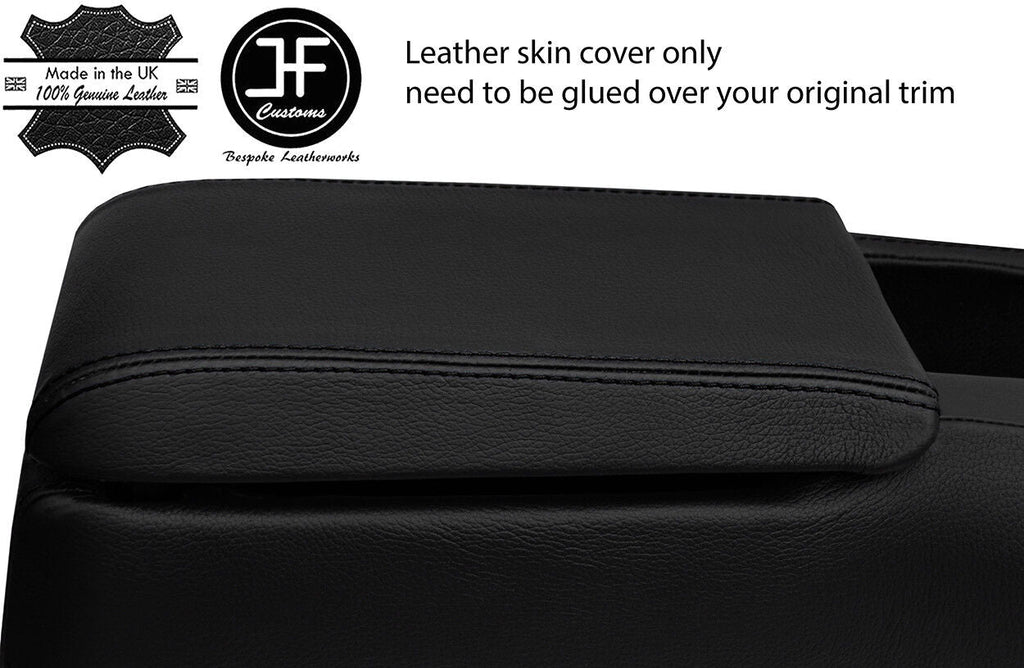 BLACK STITCH TOP GRAIN LEATHER ARMREST COVER  FITS NISSAN S14 SILVA 200SX 94-98
