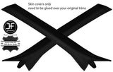 BLACK REAL LEATHER 2X A PILLAR COVERS FOR BMW E36 CONVERTIBLE 1993-1998