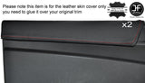 RED STITCH 2X UPPER DOOR CARD TRIM LEATHER COVERS FITS TOYOTA GT86 SUBARU BRZ