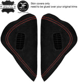 RED STITCH 2X END DASH SIDE TRIM SUEDE COVER FITS NISSAN GT-R GTR R35 09-17