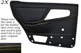YELLOW STITCH 2X REAR DOOR CARD COVERS FITS FORD SIERRA MK1 RS 4X4 5 DOOR