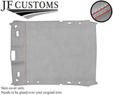 RED STITCH ROOF HEADLINING LINER L GREY LUXE SUEDE COVER FOR BMW E36 COUPE
