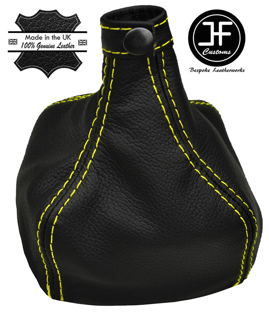 YELLOW  STITCH GENUINE LEATHER MANUAL GEAR GAITER FITS MASERATI 4200 2002-2007
