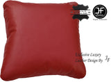 1X DARK RED EXCLUSIVE LUXURY GENUINE LEATHER CUSHION ROUND CORNERS 18" x 18"