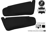 BLACK CROSS STITCH 2X SUN VISOR LEATHER COVERS FOR MERCEDES VITO W447 15-20 JF2