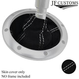 WHITE FOUR STITCHING REAL SUEDE MANUAL GEAR GAITER FITS AUDI TT MK1 1998-2006