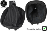BLACK STITCH LEATHER MANUAL GEAR GAITER+PLASTIC FRAME FOR FIAT 500L 500 L 12-18