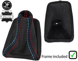 RED & TRI STITCH AUTO LEATHER GEAR GAITER+PLASTIC FRAME FOR BMW E90 E91 E92