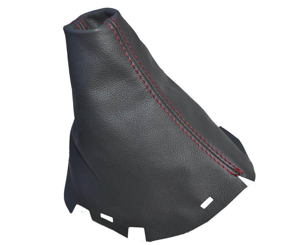 RED STITCH FITS NISSAN PATHFINDER 2005+ R51 GEAR GAITER GRAY LEATHER CUSTOM NEW