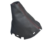 RED STITCH FITS NISSAN PATHFINDER 2005+ R51 GEAR GAITER GRAY LEATHER CUSTOM NEW
