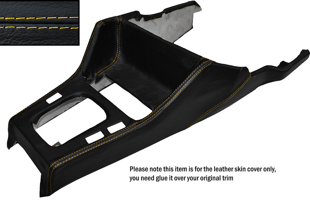 YELLOW STITCH GEAR SURROUND LEATHER SKIN COVER FITS BMW 3 SERIES E30 84-91