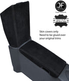 BLACK STITCH ARMREST LID & STORAGE LID SUEDE COVERS FOR MERCEDES SLK R171 04-11