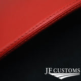 FOR BMW 6 SERIES F12 F13 F06 11-18 RED STITCH ITALIAN LEATHER ARMREST COVERS