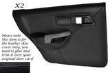 BLACK STITCH 2X REAR DOOR CARD COVERS FITS FORD SIERRA SAPPHIRE RS COSWORTH