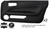 BLACK STITCHING 2X FULL DOOR CARD LEATHER COVER FITS 200SX S15 SILVIA 1999+