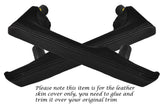 BLACK STITCH 2X FULL DOOR HANDLE SKIN COVERS FITS PORSCHE BOXSTER 987 & CAYMAN