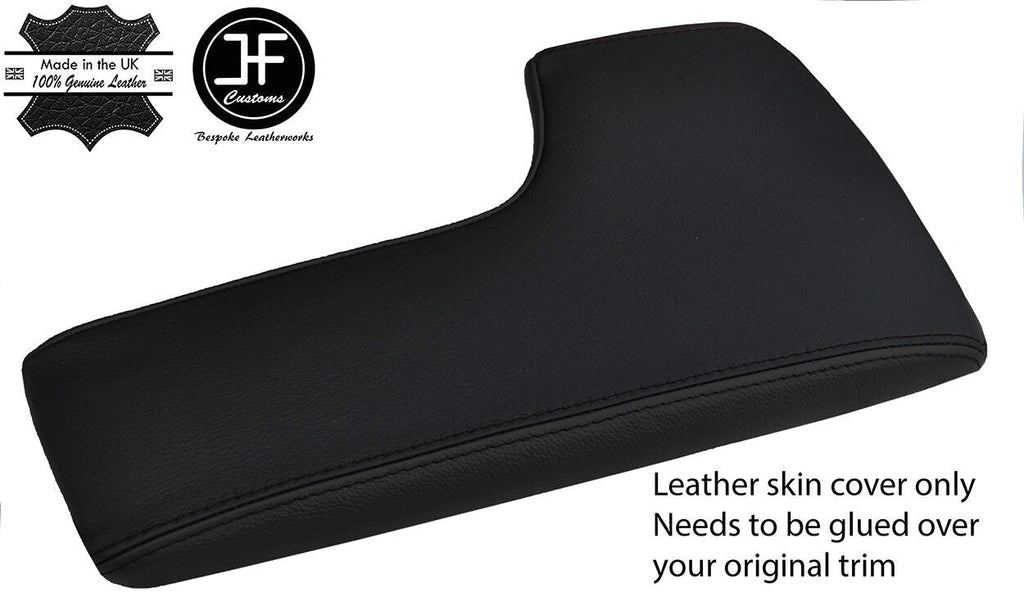 BLACK & BLACK REAL LEATHER ARMREST LID COVER FITS LEXUS IS250 IS350 2014-2017