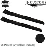 CREME STITCH PERFORATED LEATHER 2X CAR KEY HOLDER PROTECTOR FITS VOLVO V50 04-09