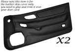BLACK STITCH 2X DOOR CARDS LEATHER COVERS FITS MITSUBISHI GTO 3000GT 1992-1999