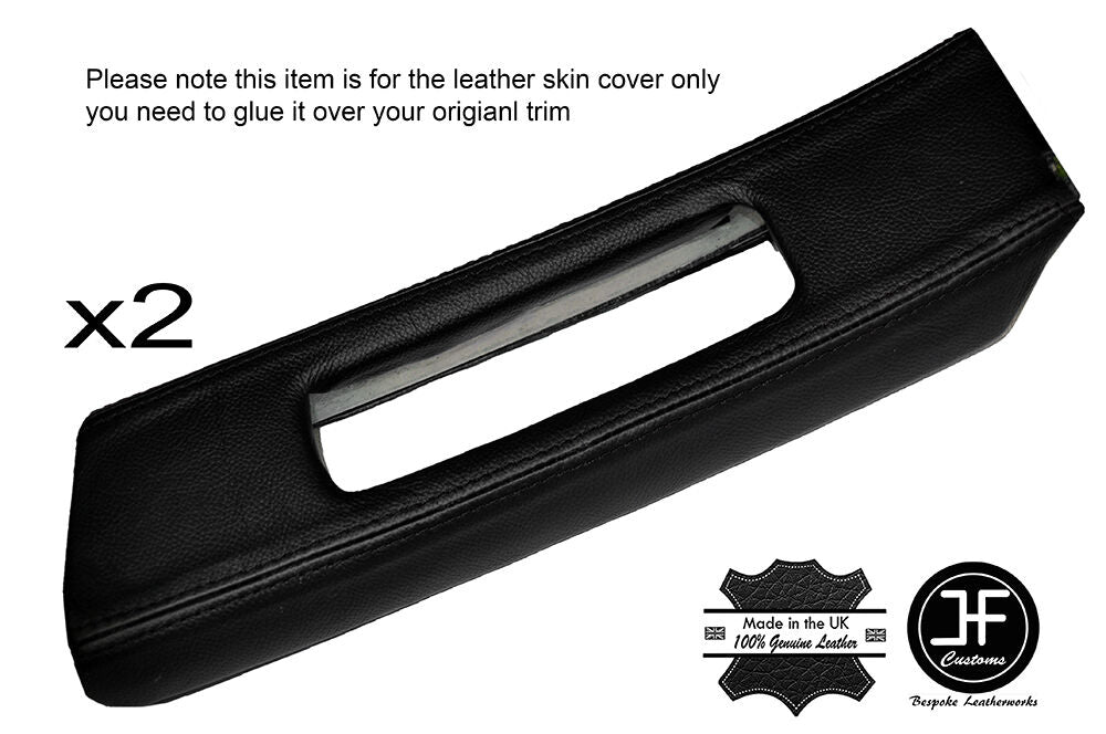 BLACK STITCH 2X B PILLAR LEATHER COVERS FITS PORSCHE CARRERA 996 COUPE 97-05