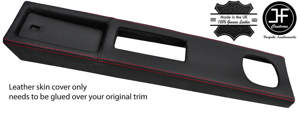 RED STITCHING CENTER CONSOLE LEATHER COVER FOR LANCIA MONTECARLO SCORPION