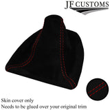 D RED STITCH SUEDE MANUAL GEAR GAITER COVER FOR BMW 5 E60 E61 2003-2011