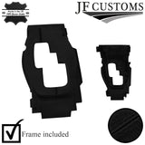 BLACK LEATHER AUTO AUTOMATIC GEAR SURROUND COVER+FRAME FOR NISSAN GTR R35 17-21