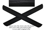 BLACK STITCH 2X FRONT DOOR SILL TRIM SKIN COVERS FITS HONDA CIVIC MK8 2006-2012