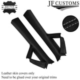 L GREY STITCH ITALIAN LEATHER PILLAR KIT COVERS FITS SEAT LEON MK2 1P 05-12