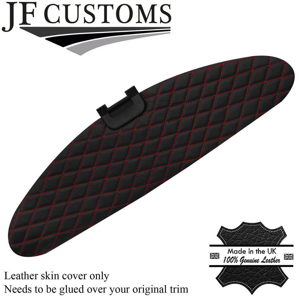 RED DIAMOND STITCH LEATHER SKIN COVER TAIL GATE TRIM FOR LOTUS EVORA 09-15