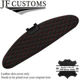 RED DIAMOND STITCH LEATHER SKIN COVER TAIL GATE TRIM FOR LOTUS EVORA 09-15