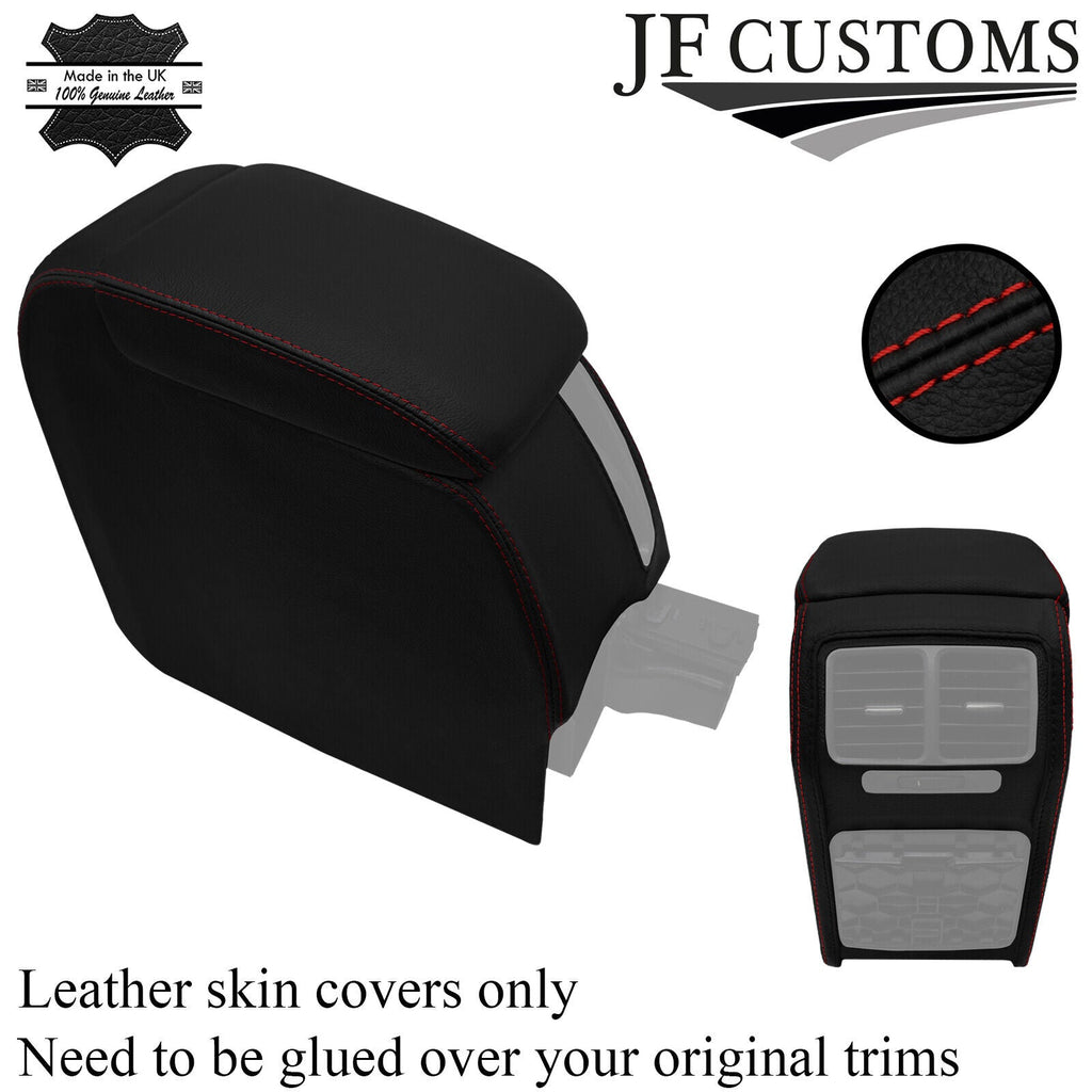 D RED STITCH LEATHER CENTRE CONSOLE ARMREST COVERS FOR VW GOLF MK5 05-10
