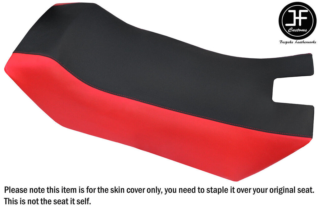 BLACK & BRIGHT RED VINYL CUSTOM FITS YAMAHA SRV 540 SS 440 80-87 SEAT COVER
