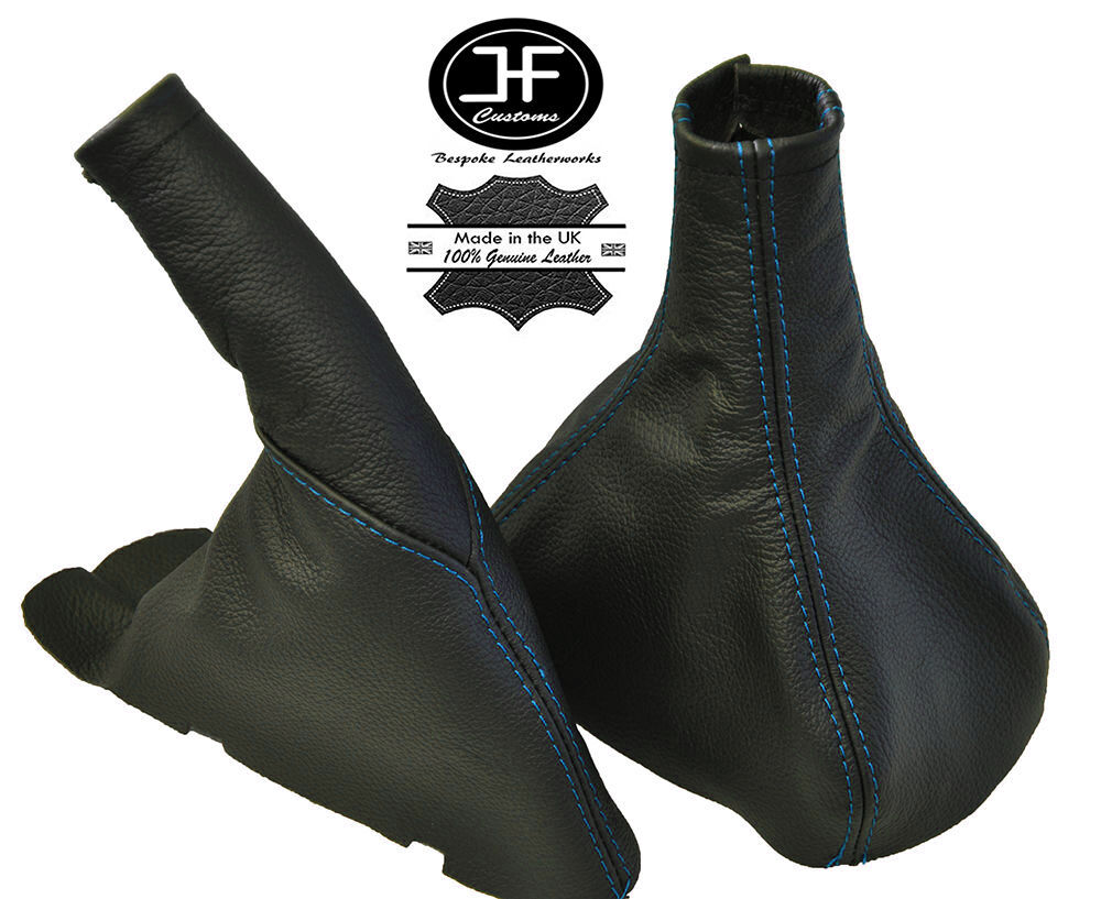 BLUE STITCH LEATHER GEAR HANDBRAKE GAITER FITS VAUXHALL ASTRA G MK4 98-05