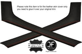 RED STITCHING 2X A POST PILLAR LEATHER COVERS FITS ROVER SD1 V8 VITESSE