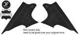 BLACK STITCH 2X REAR C PILLAR SUEDE COVERS FOR BMW 3 SERIES E90 SALOON 06-13