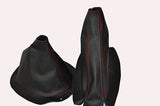 red stitch FITS MG MIDGET 64-79 LEATHER GEAR & HANDBRAKE GAITER CUSTOM NEW