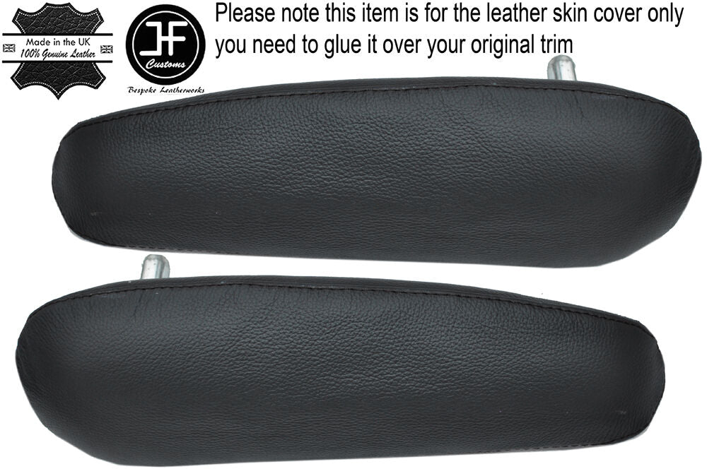 BLACK STITCH 2X SEAT ARMREST COVERS FITS PEUGEOT PARTNER CITROEN BERLINGO 08-15