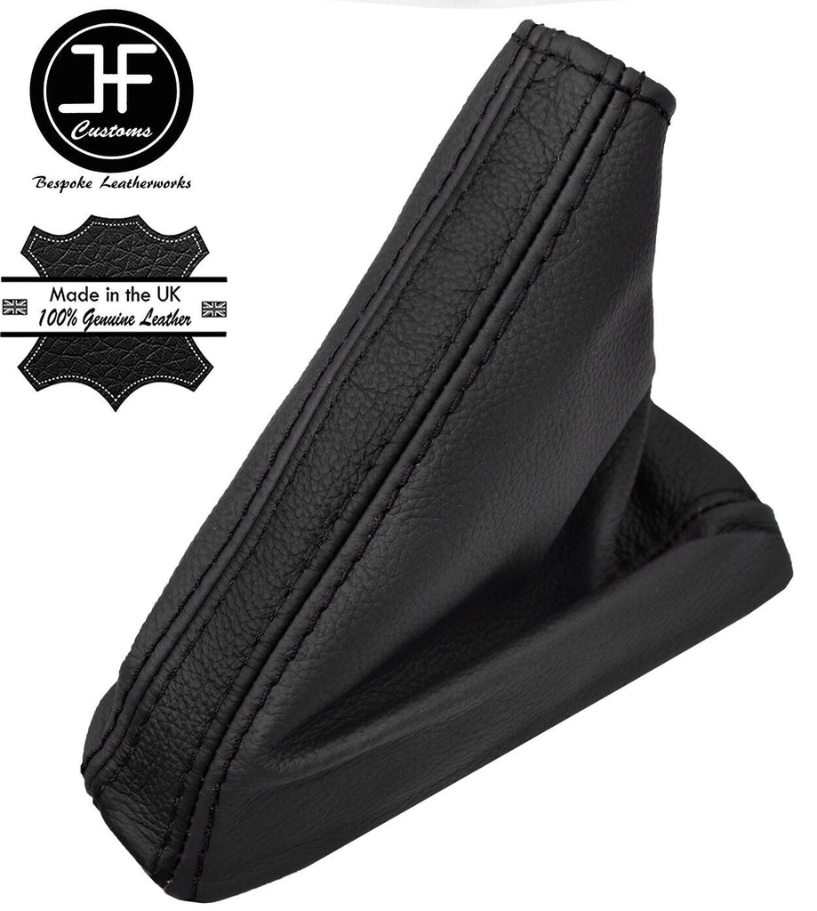 BLACK & BLACK TOP GRAIN LEATHER HANDBRAKE GAITER FITS SKYLINE R34 1998-2002